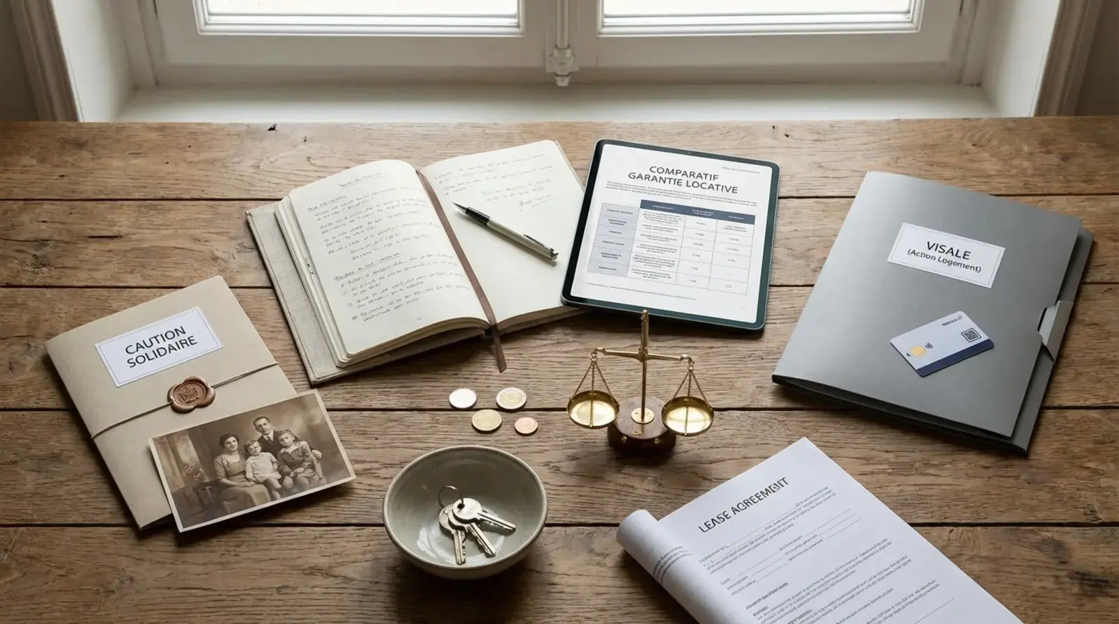 Tableau de comparaison des garanties bail mobilité: caution solidaire et Visale