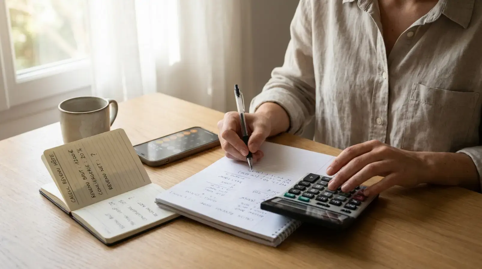 Analyse des commissions Airbnb et du revenu net hôte dans un tableau de rentabilité