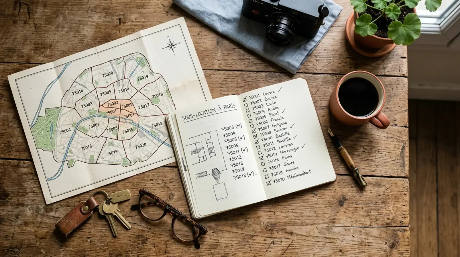 Filtrer une sous-location à Paris par arrondissement et quartier