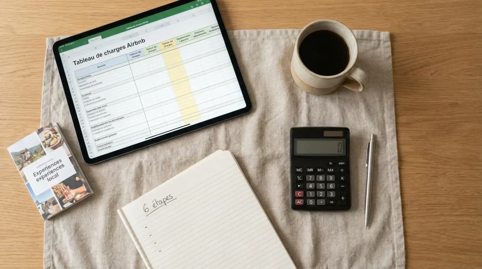 Tableau de charges Airbnb à remplir pour calculer la rentabilité nette