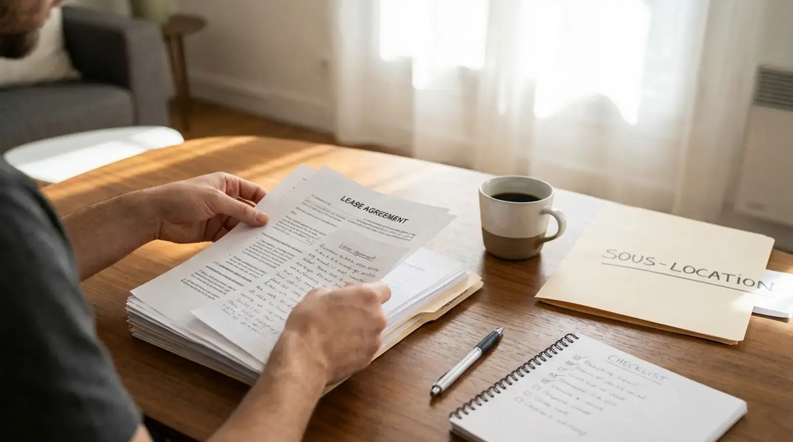 Tri de justificatifs et relevés pour régulariser une sous-location non déclarée aux impôts